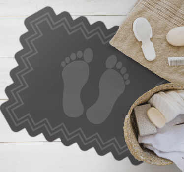 Footprint Bathmat bathroom mat - TenStickers