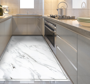 For kitchen marble effect vinyl rug - TenStickers