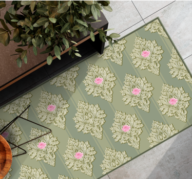 French green vintage retro rug - TenStickers