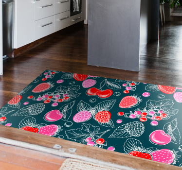 Fruit array illustration kitchen mat - TenStickers