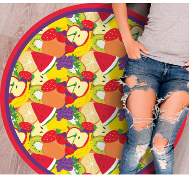 Fruit medley pattern kitchen mat - TenStickers