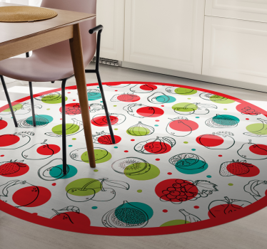 Fruit simple motif kitchen mat - TenStickers