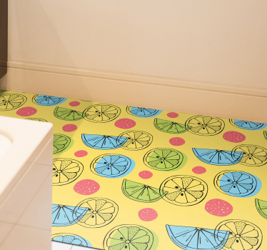 Fruit slice patterns kitchen mat - TenStickers