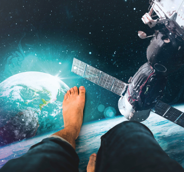 Galactic journey exploration star rug - TenStickers