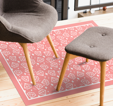 Geometric Diamonds Pink Hues geometric carpets - TenStickers