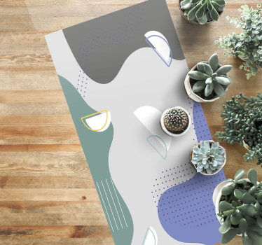 Geometric modern pattern carpet runners for halls - TenStickers