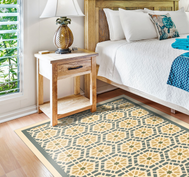 Geometric patterned artwork bedroom carpet - TenStickers