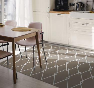 Geometric style kitchen flooring - TenStickers