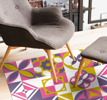 Geometric tiles tile mat - TenStickers