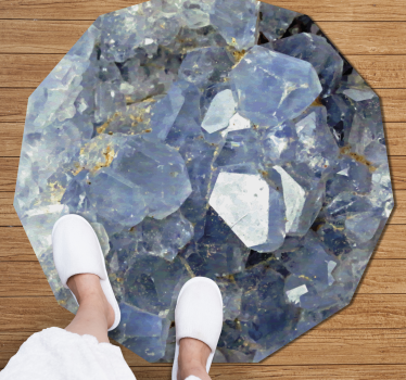 Glacial crystal pattern texture rug - TenStickers