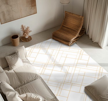 Geometric rug with minimalist lines pattern - TenStickers