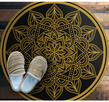 Golden Sun form mandala mat - TenStickers