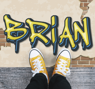 Graffiti style name teenage bedroom rug - TenStickers