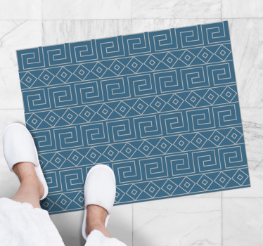 Greek key pattern ethnic style rugs - TenStickers