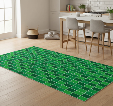 Green brick tile kitchen vinyl mat - TenStickers