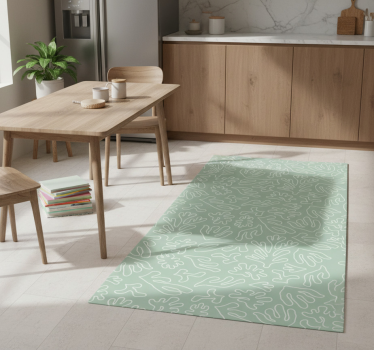 Green think seaweed kitchen vinyl mat - TenStickers