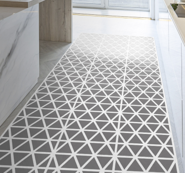 Grey and white triangle kitchen geometric carpets - TenStickers