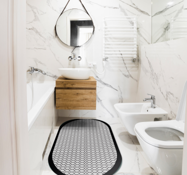 grey oval minimalist carpet - TenStickers