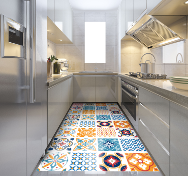 hand painted Portuguese tiles tile mat - TenStickers