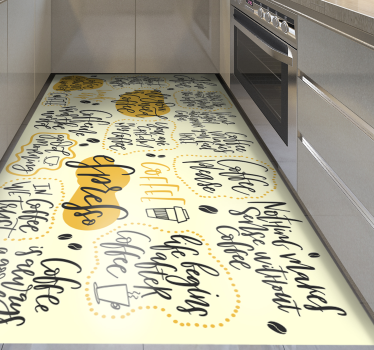handrawn lettering set about coffee bespoke rugs - TenStickers