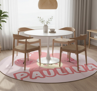 Floral rug featuring flower and butterfly design - TenStickers