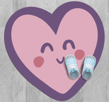 Happy Heart Shape kids carpet - TenStickers