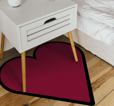 heart shape red rug - TenStickers