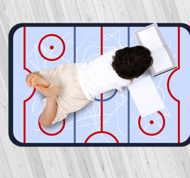 Hockey Playfield game rug - TenStickers