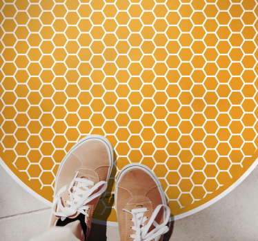 Honeycomb Motif texture rug - TenStickers