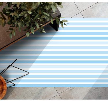 Horizontal blue rows kitchen flooring - TenStickers