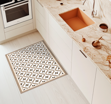 Hydraulic Brown kitchen mat - TenStickers