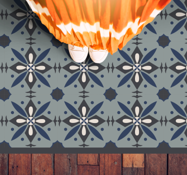 Hydraulics colored kitchen flooring - TenStickers