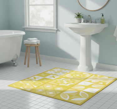 Illuminating pantone bathroom mat - TenStickers