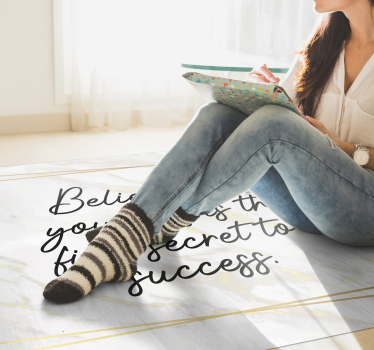 Inspirational Quote custom floor mat - TenStickers
