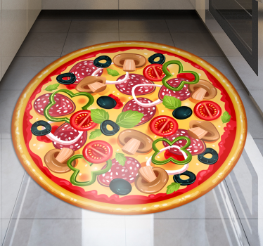 Italy Pizza circular mat - TenStickers