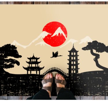 Japanese Landscape Scene bedroom carpet - TenStickers