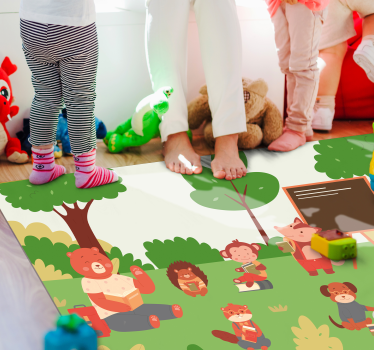 Jungle Classroom kids carpet - TenStickers