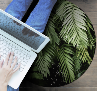 Jungle plants flower rug - TenStickers