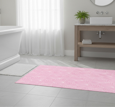 Kawaii style pink shells bathroom mat - TenStickers