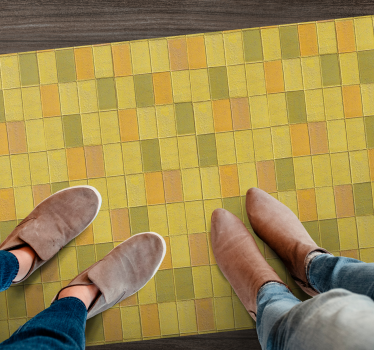 Kawaii style yellow shades tile mat - TenStickers