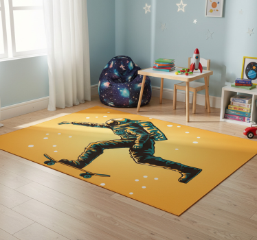 Kids carpet astronaut skateboarding design - TenStickers