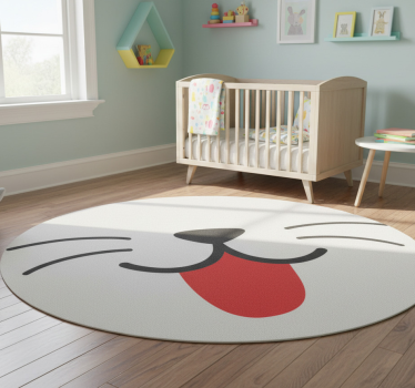 Kids carpet cat mouth and nose sticker - TenStickers