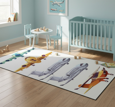 Kids carpet front airplane pack - TenStickers