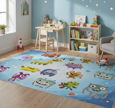 Kids carpet outer space monster collection - TenStickers