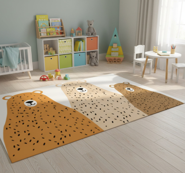 Kids carpet three bear friends - TenStickers