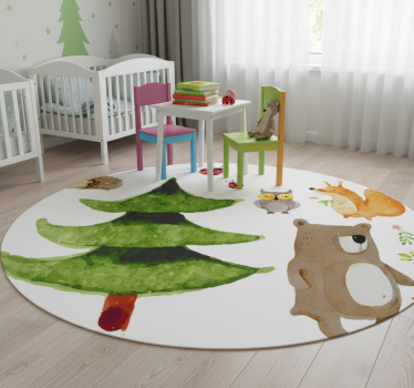 Kids carpet wild forest creatures - TenStickers
