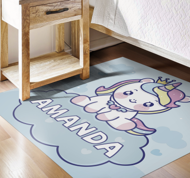 Kids rug custom baby unicorn design - TenStickers