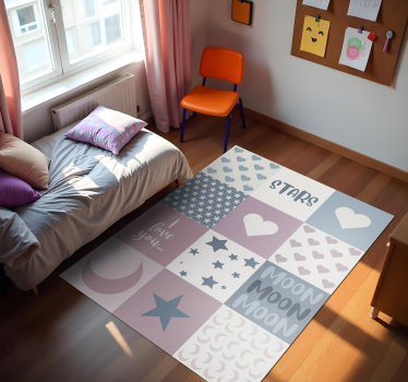 Kids rug love you to the moon - TenStickers