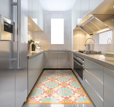 Kitchen colorful mosaic kitchen vinyl mat - TenStickers