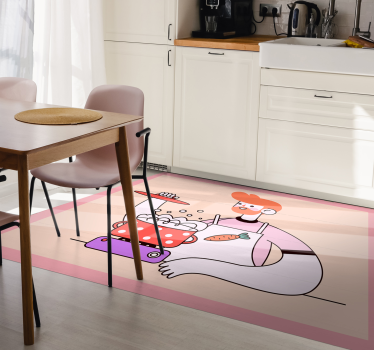 Kitchen man cooking kitchen flooring - TenStickers
